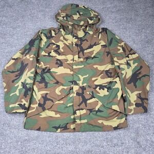 Military Parka Desert Camouflage Extended Cold Weather Hooded Jacket Large Long